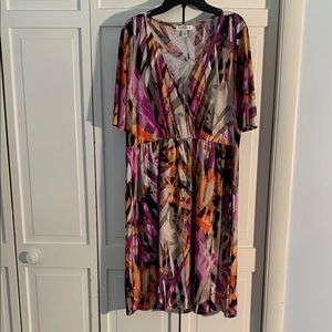 Studio JPR Multi-colored Wrap Midi Dress